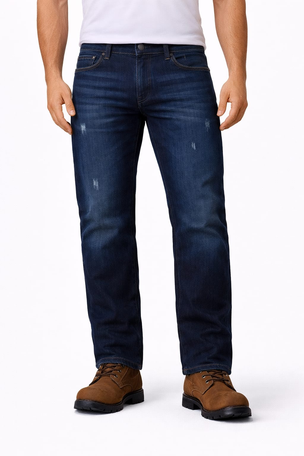 Pantalón De Mezclilla Strech Corte Recto