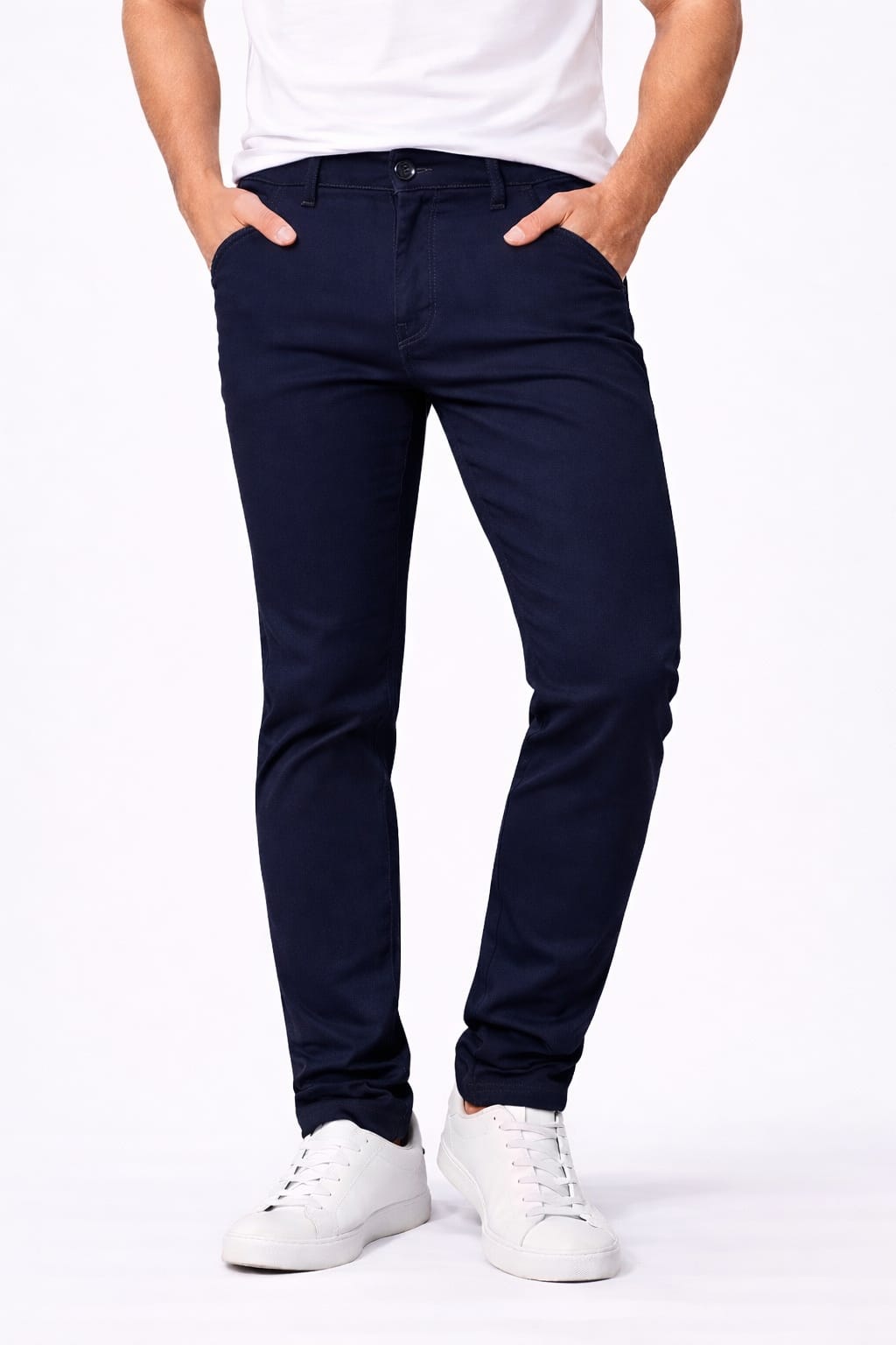 Pantalón de Gabardina Azul Marino