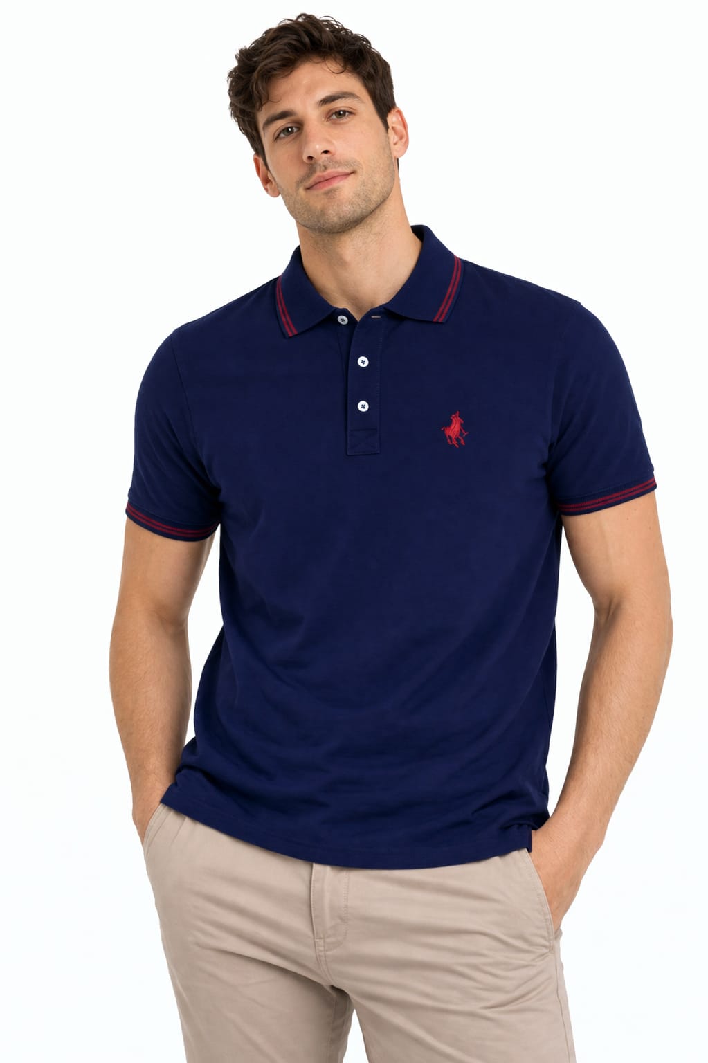 Playera Tipo Polo Color Azul marino