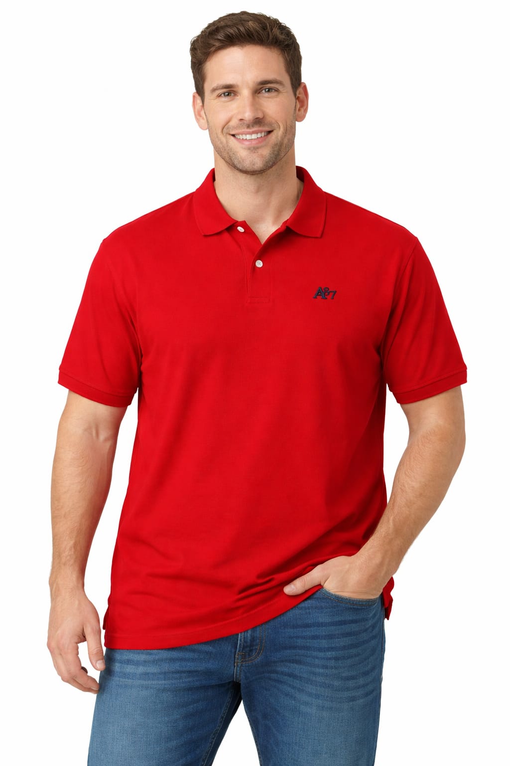 Playera Tipo Polo Color Rojo 3XL