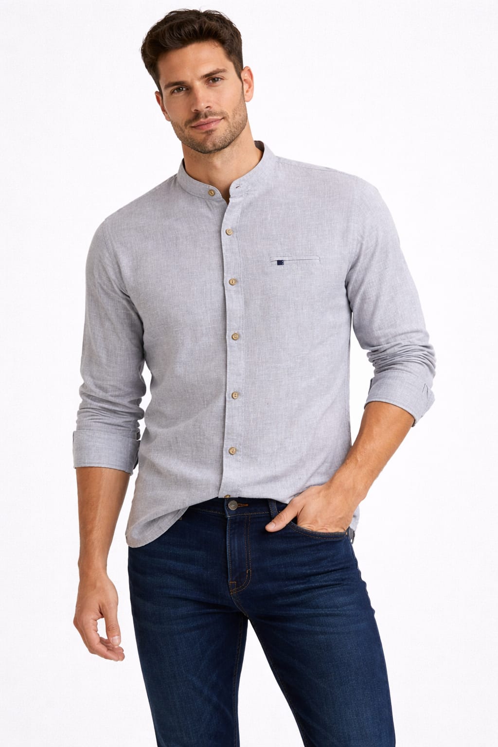 Camisa Cuello Mao