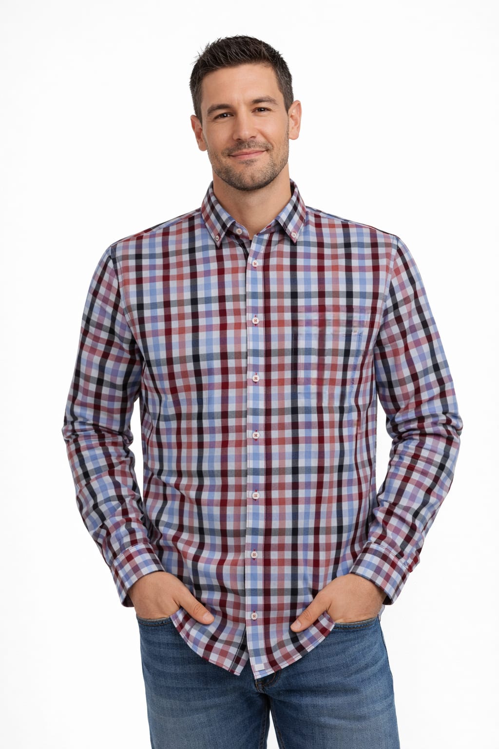 Camisa con estampado de cuadros